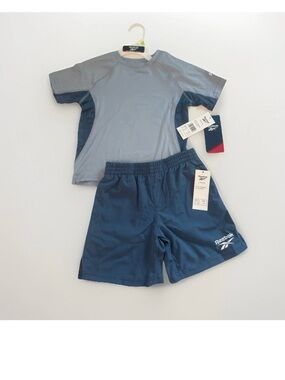 Reebok Kids 2 Piece Set Blue T-Shirt Shorts Size 4T New
